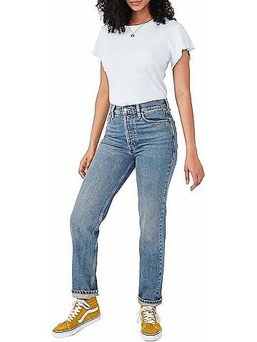 Free People The Lasso Jeans in Back Road Blue (view 2)