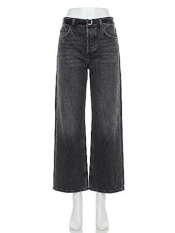 Free People Chalet Wide Leg Jeans in Dark Shadows (view 1)