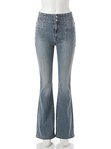 Free People Jayde Flare Jeans in Steel Blue (view 1)
