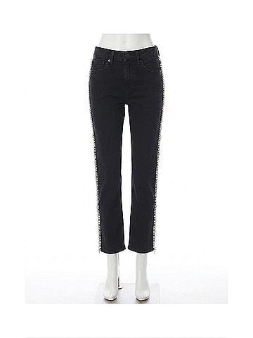 Good American Good Legs Straight Diamond Jeans in Black (view 1)