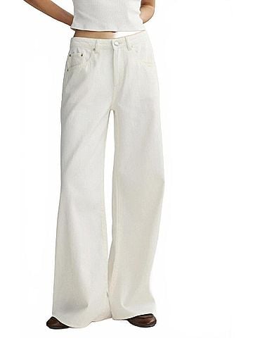 DL1961 Alex Baggy Wide Leg Jean in Eggshell (view 2)