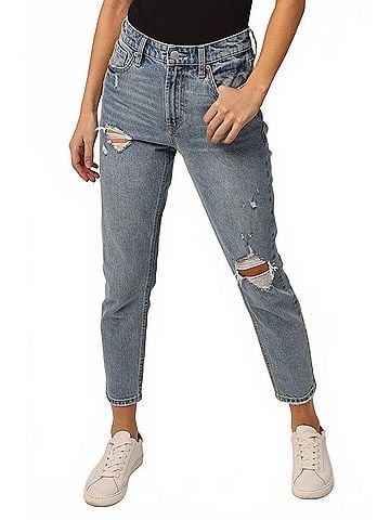 Dear John Roxie High Rise Cropped Mom Jeans in Fairmont (view 2)