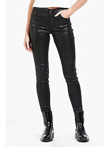 Dear John Gisele Skinny Leather Pants in Black (view 2)