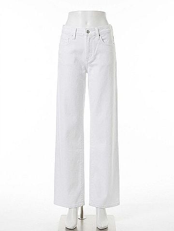 Paige Tatum Mid-Rise Jean - 32" in Crisp White (view 1)