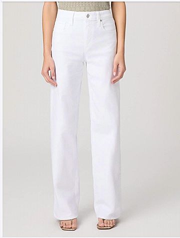 Paige Tatum Mid-Rise Jean - 32" in Crisp White (view 2)