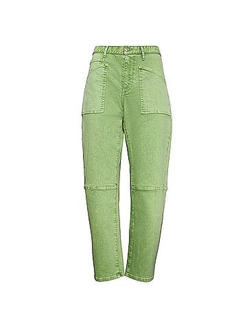 Hunter Bell Mallory Barrel Jeans in Leaf Green (view 1)