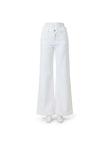 Closed Glow Up Wide Leg Jeans in White (view 1)