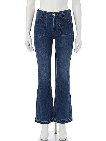 FRAME Trapunto St. Le High Flare Jeans in Aurora (view 1)