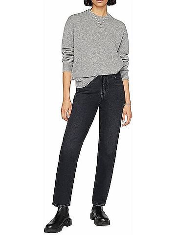 FRAME Le High 'N' Tight Straight Jeans in Inkwell (view 2)