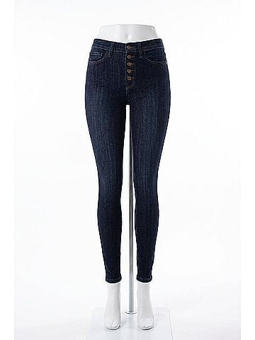 Judy Blue High Waist Handsand Resin Skinny Jeans in Dark Wash (view 1)
