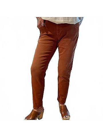 Closed Mid Rise Slim Leg Jeans in Ferro Brown (view 2)