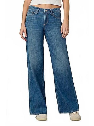 Joe's Jeans Lou Low Rise Wide Leg Jeans in Distraction (view 2)