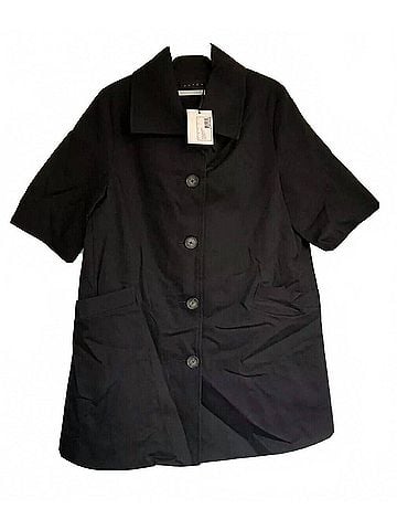Hatch Women's Swing Coat Spring Jacket in Black (view 1)