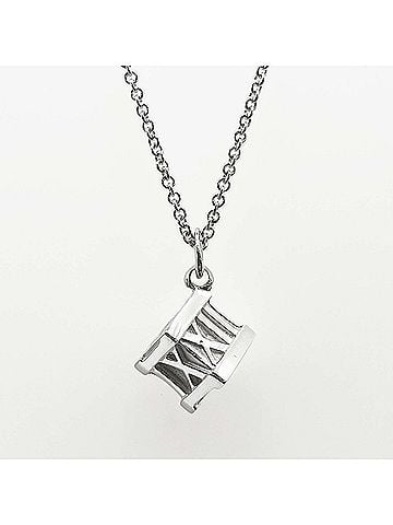 Tiffany & Co. TIFFANY&amp;Co. Tiffany Atlas Cube Necklace Pendant, SV925 Silver, Women's (view 2)