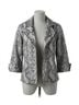MULTIPLES Animal Print Gray Snakeskin Print Jacket in Multi Size L - photo 1