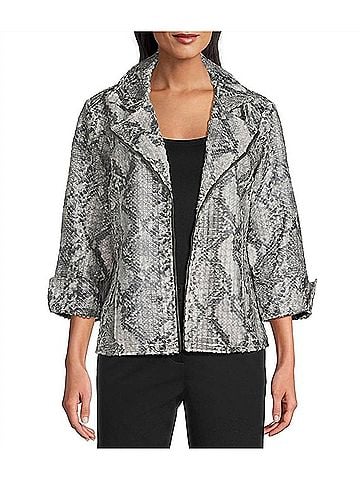 MULTIPLES Snakeskin Print Jacket in Multi (view 2)