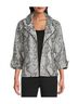 MULTIPLES Animal Print Gray Snakeskin Print Jacket in Multi Size XL - photo 2
