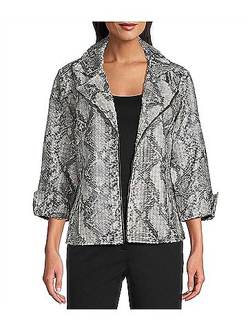 MULTIPLES Snakeskin Print Jacket in Multi (view 2)