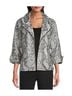 MULTIPLES Animal Print Gray Snakeskin Print Jacket in Multi Size L - photo 2