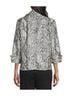 MULTIPLES Animal Print Gray Snakeskin Print Jacket in Multi Size L - photo 3