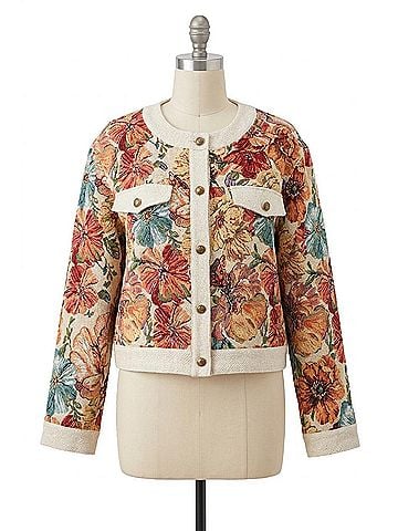 ANNIEWEAR Woven Florals Jacket in Multi (view 1)