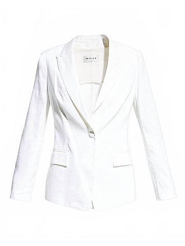 Milly Avery Linen Blazer in White (view 1)