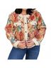 ANNIEWEAR Floral Orange Woven Florals Jacket in Multi Size M - photo 3