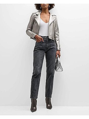IRO Ashville Leather Jacket in Golden Brown (view 2)