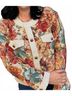 ANNIEWEAR Floral Orange Woven Florals Jacket in Multi Size M - photo 5