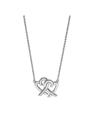 Tiffany & Co. TIFFANY&amp;Co. Tiffany Loving Heart Graffiti Necklace Pendant Paloma Picasso SV925 Silver Women's (view 1)