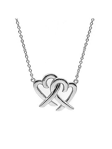 Tiffany & Co. TIFFANY&amp;Co. Tiffany Loving Heart Graffiti Necklace Pendant Paloma Picasso SV925 Silver Women's (view 2)