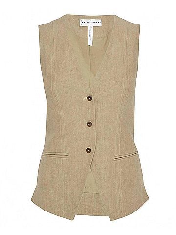 Apiece Apart Helena V Neck Vest in Moss (view 1)