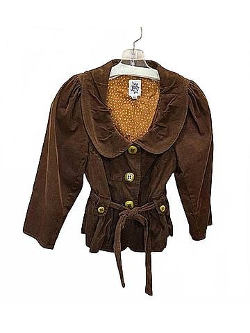 Ivy Jane Women Belted Corduroy Jacket in Deep Brown (view 1)