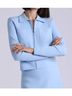 Minnie Rose Solid Blue Zip Front Jacket in Sky Blue Size L - photo 2