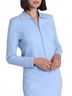 Minnie Rose Solid Blue Zip Front Jacket in Sky Blue Size L - photo 5