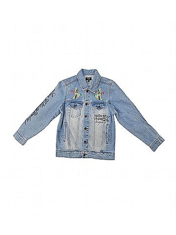 Ed Hardy Women's Brave Eagle Denim Jacket in Light Wash (view 1)
