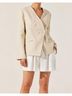 Astr Solid White Dannika Blazer in Natural Size M - photo 2