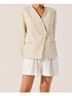 Astr Solid White Dannika Blazer in Natural Size M - photo 4