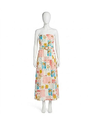 Dress Forum Odalys Maxi Dress in White Multi (view 1)