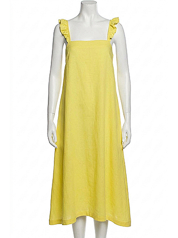 Hatch Maternity The Cate Dress in Limelight Yellow (view 1)
