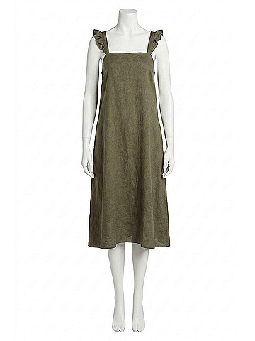 Hatch Maternity The Cate Dress in Olive Green (view 1)