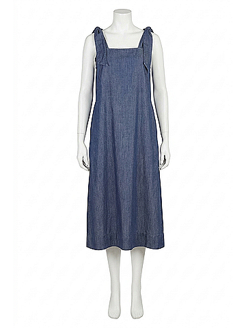 Hatch Kate Bowtie Maternity Dress in Indigo Blue (view 1)