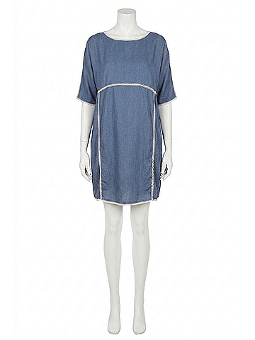 Hatch Rio Maternity Mini Dress in Storm/Blue (view 1)