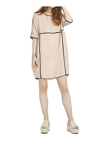 Hatch Rio Maternity Mini Dress in Dusty Rose/Pink (view 2)