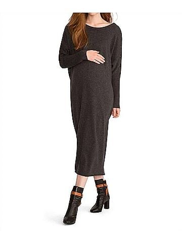 Hatch Lou Maternity Dress in Charcoal (view 2)