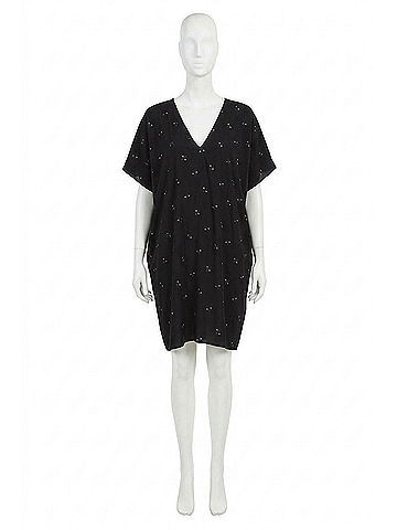 Hatch Slouch Maternity Dress in Black Woodland Floral (view 1)