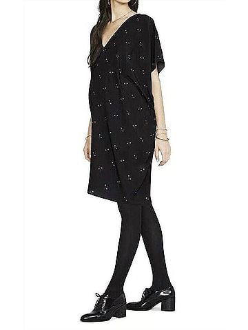 Hatch Slouch Maternity Dress in Black Woodland Floral (view 2)