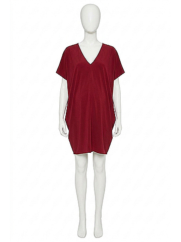 Hatch Slouch Maternity Dress in Scarlet Red (view 1)