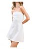 TCEC Solid White Mina Mini Dress in White Size M - photo 4