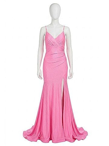 La Femme Prom Dress in Hot Pink (view 1)